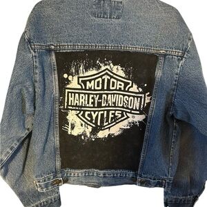 Vintage upcycled jean jacket!